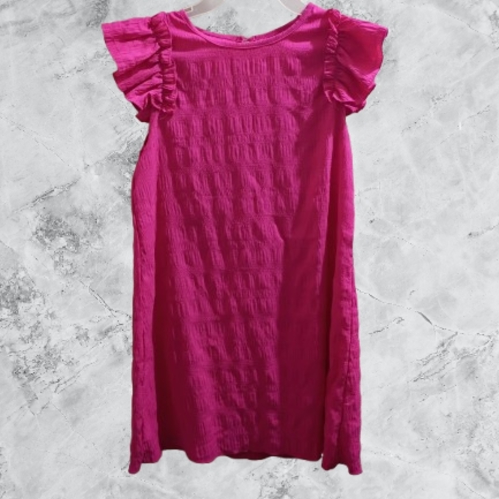 Girls Pink Ruffled Kids Dress